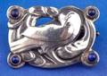 Silver and Lapis Dove Brooch Georg Jensen