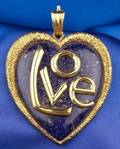 18kt Gold and Lapis Heart Pendant Necklace Van Cleef  Arpels