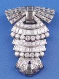 Platinum and Diamond Clip Brooch