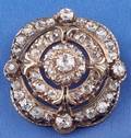 Antique 14kt Gold Diamond and Enamel Brooch
