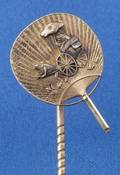 Art Nouveau 18kt Gold and Mixed Metal Stickpin Tiffany  Co