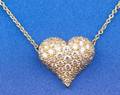 18kt Gold and Diamond Heart Pendant Necklace Tiffany  Co