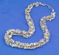 14kt Gold and Moonstone Cabochon Fringe Necklace