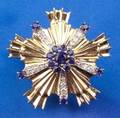 14kt Gold Sapphire and Diamond Brooch Tiffany  Co