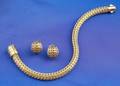 18kt Gold Bracelet and Earclips John Hardy