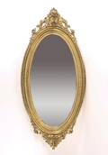 Louis XVI Style Oval Gilt Wood Mirror