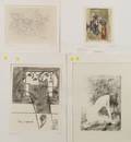 Lot of Four Prints Raoul Dufy French 18771953 Baigneuse