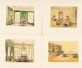 Vada Buerkle American 1920th Century Lot of Ten Interior Views