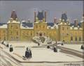 Yves Brayer French 19071990 Le Chateau de Fontainbleau Sous La Neige