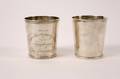 Two American Coin Silver Cups Engraved