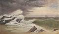 American School 19th Century Crashing Waves