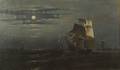David Saint John American 19th20th Century Moonlit Harbor