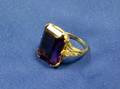 Art Deco 14kt White Gold and Diamond Set Amethyst Ring