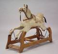 White Painted Wood Gliding Horse
