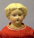 Blonde Papiermach Shoulder Head Doll