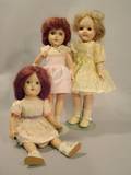Three Hard Plastic Dolls