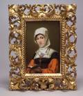 Giltwood Framed German Porcelain Handpainted Portrait Plaque