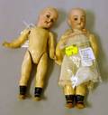 Two Small German Bisque Head Dolls