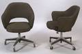 Pair of Modern Upholstered Swivel Armchairs