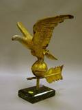 Small Gilt Molded Metal Eagle Weather Vane