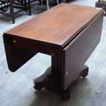 Empire Mahogany and Mahogany Veneer Dropleaf Table