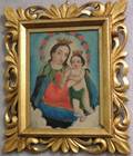 Framed Oil Retablo of the Madonna and Child