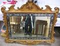 Large Italian Renaissancestyle Giltwood and Eglomise Mirror