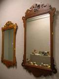Two Chippendalestyle Gilt Gesso Decorated Mirrors