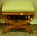 CA Cook  Co Late Victorian Upholstered Cherry Adjustable Piano Stool