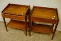 Pair of Danish Modern Teakwood OneDrawer Side Stands