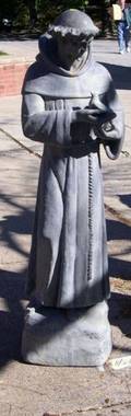 Lead Garden Figure of Saint Francis of Assisi