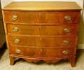 Federalstyle Birch and Mahogany Veneer Bowfront Chest of Drawers