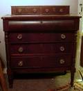 Classical Carved Mahogany and Mahogany Veneer Bureau