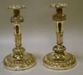 Pair of Matthew Boulton Sheffield Silver Plated Candlesticks