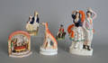 Three Staffordshire figures