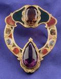 Antique Scottish Agate Brooch
