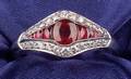 Platinum Ruby and Diamond Ring