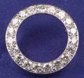Art Deco Platinum and Diamond Circle Pin