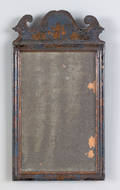 Queen Anne japanned looking glass mid 18th c