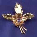 Retro 14kt Gold and Sapphire Pin Bailey Banks  Biddle Co
