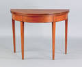 Pennsylvania Hepplewhite mahogany demilune card table ca 1800