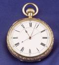Gentlemans 18kt Gold Open Face Pocket Watch