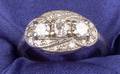 14kt White Gold and Diamond Threestone Ring