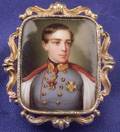 Antique Enamel Portrait Brooch