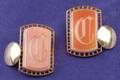 14kt Gold and Agate Intaglio Cuff Buttons
