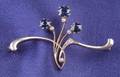 Antique Sapphire and Diamond Pin