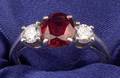 Platinum Ruby and Diamond Ring Cartier