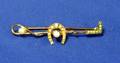 Riding Crop and Horseshoe Pin