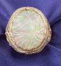14kt Gold and Carved Opal Ring