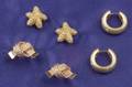 Three Pairs of 18kt and 14kt Gold Earrings Tiffany  Co
